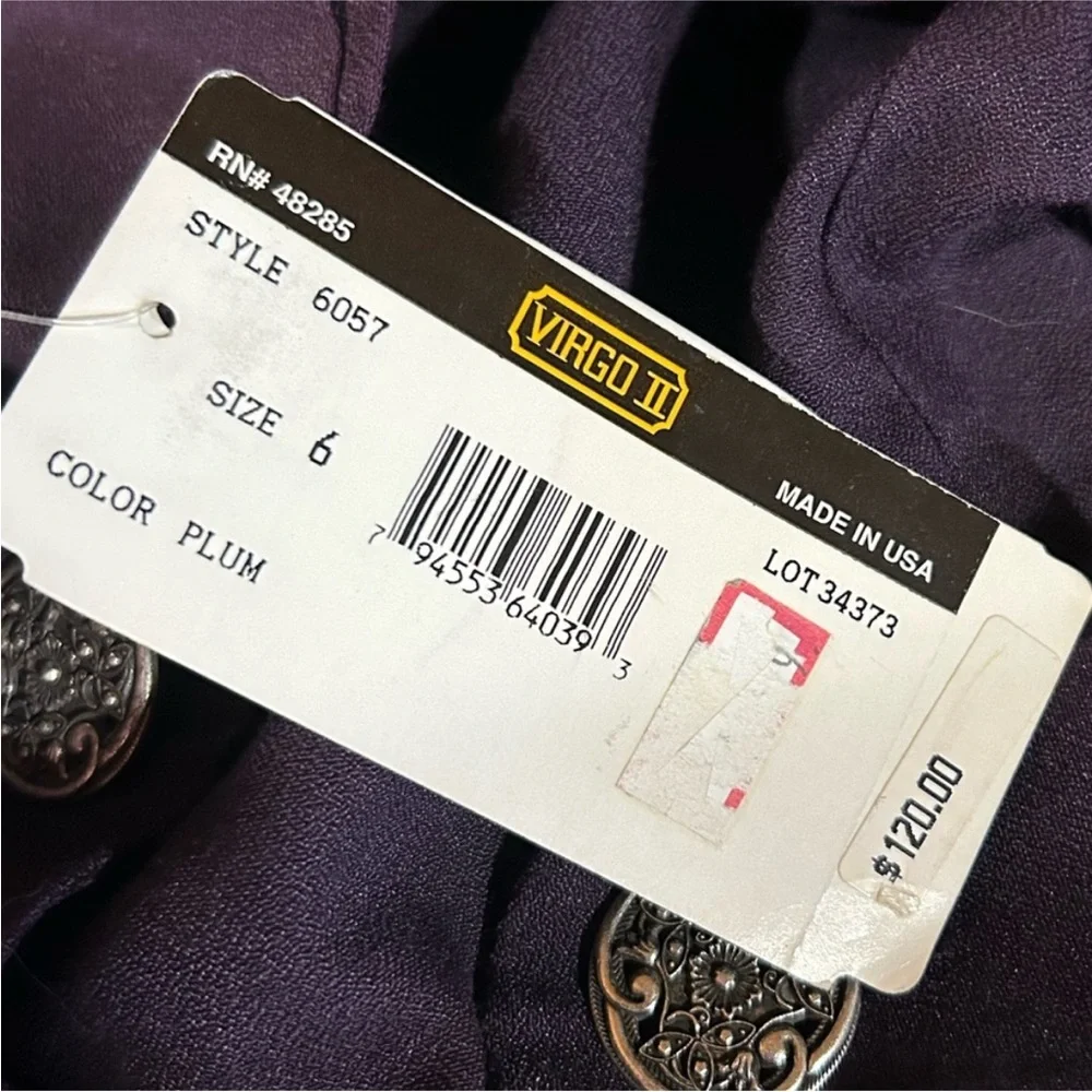 Virgo II Vintage 90’s Deadstock Satin Trimmed‎ Pantsuit